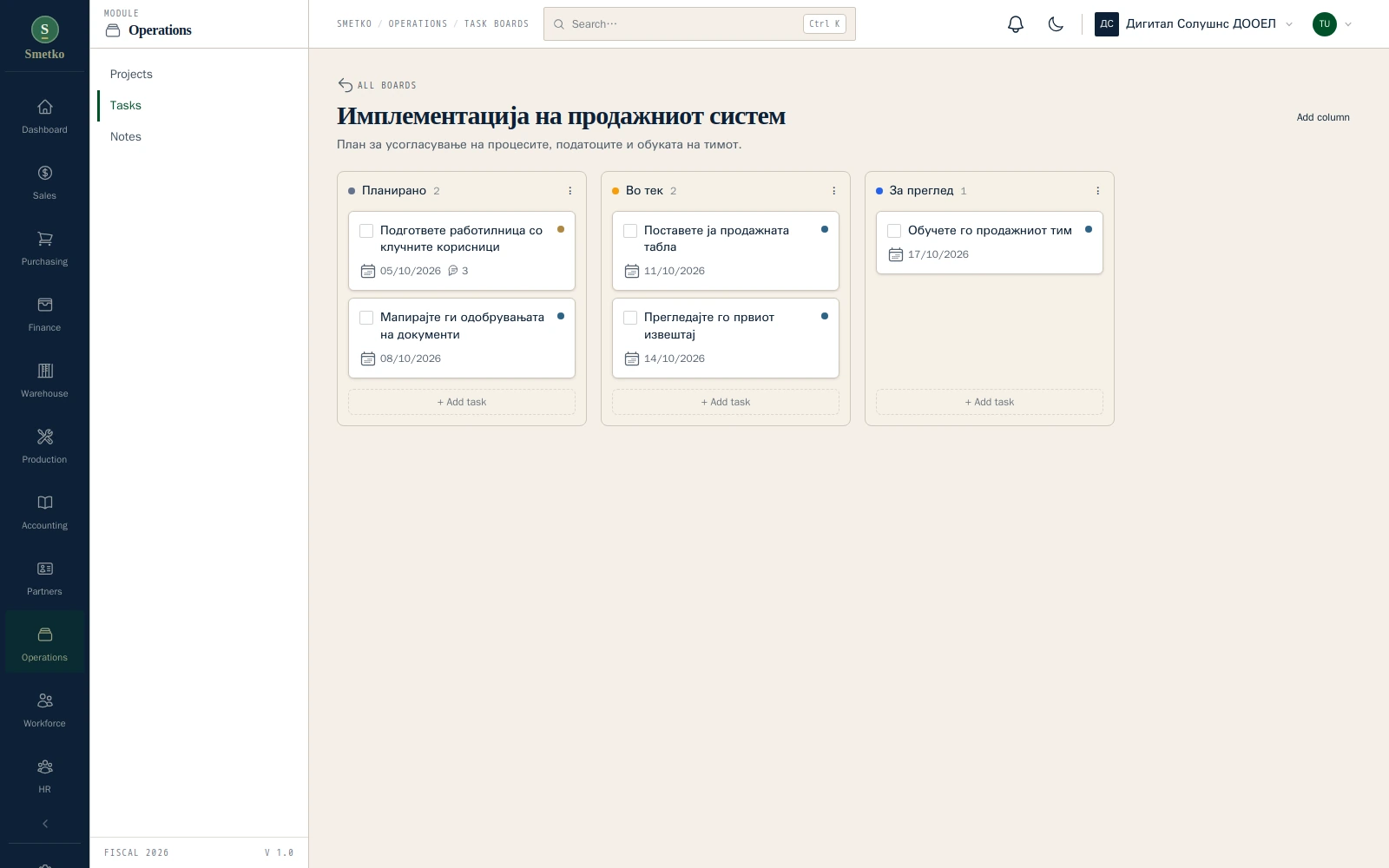 Task boards