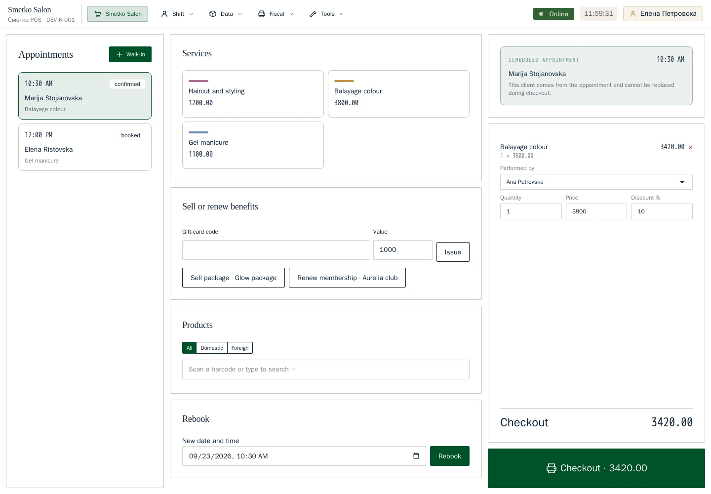Appointments and client context