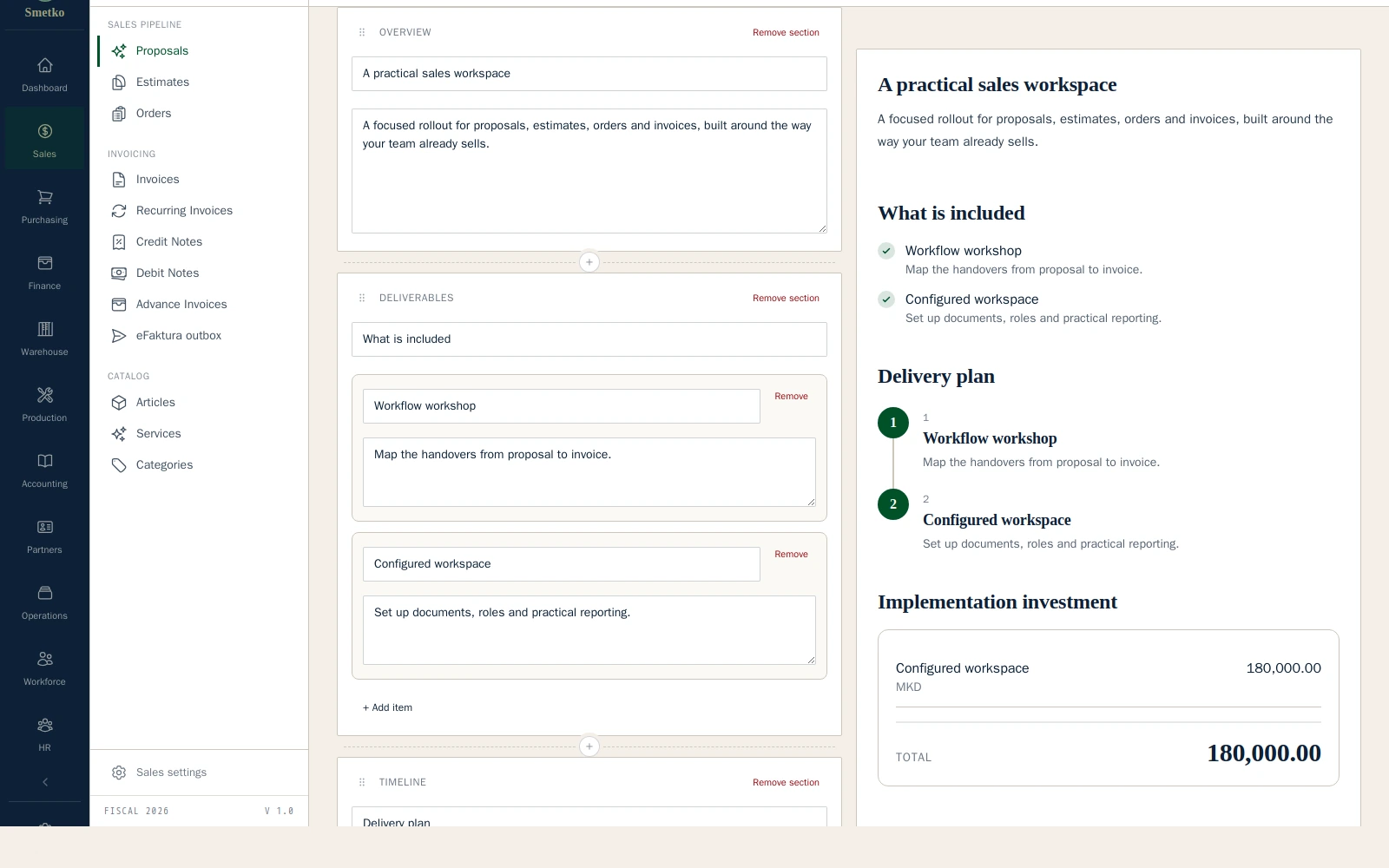 Proposal builder
